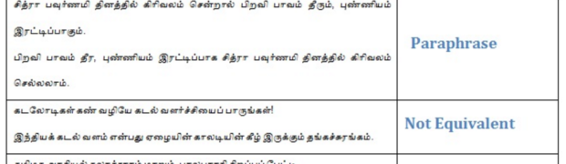 Paraphrase Identification System for Tamil